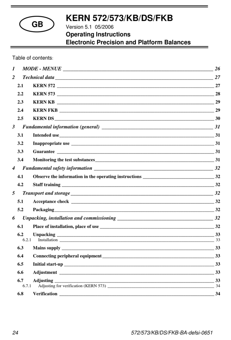 KERN KB Series User manual