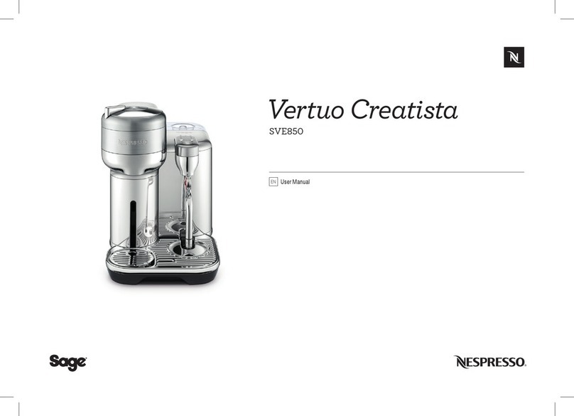 Sage Nespresso Vertuo Creatista SVE850 user manual