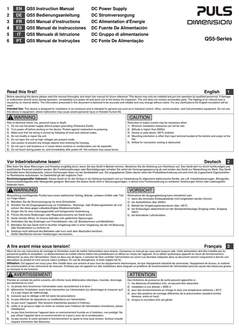 Puls DIMENSION QS5 Series instruction manual