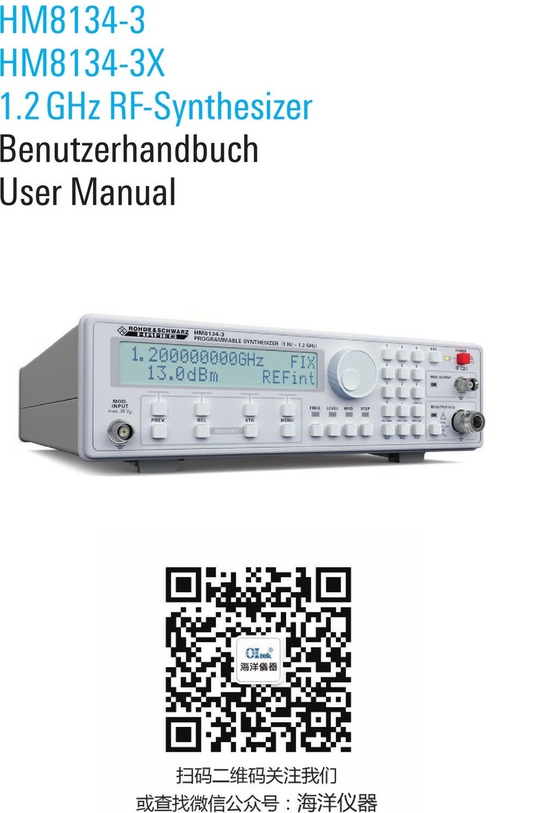 Rohde & Schwarz HM8134-3 user manual