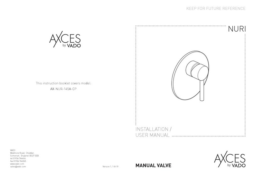 VADO AXCES NURI AX-NUR-145A-CP Installation & user manual VADO AXCES NURI AX-NUR-145A-CP Installation & user manual
