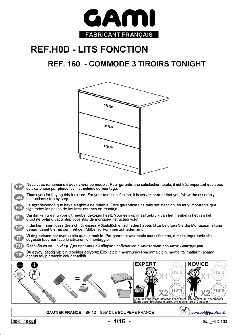 Gami LITS FONCTION H0D User manual