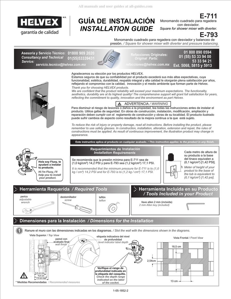 Helvex E-711 installation guide