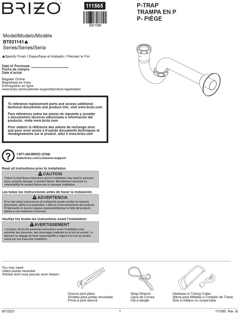 Brizo BT031141 Series manual