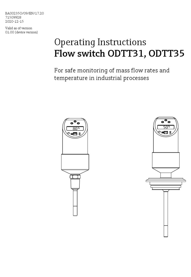 Endress+Hauser Flowphant T ODTT31 operating instructions