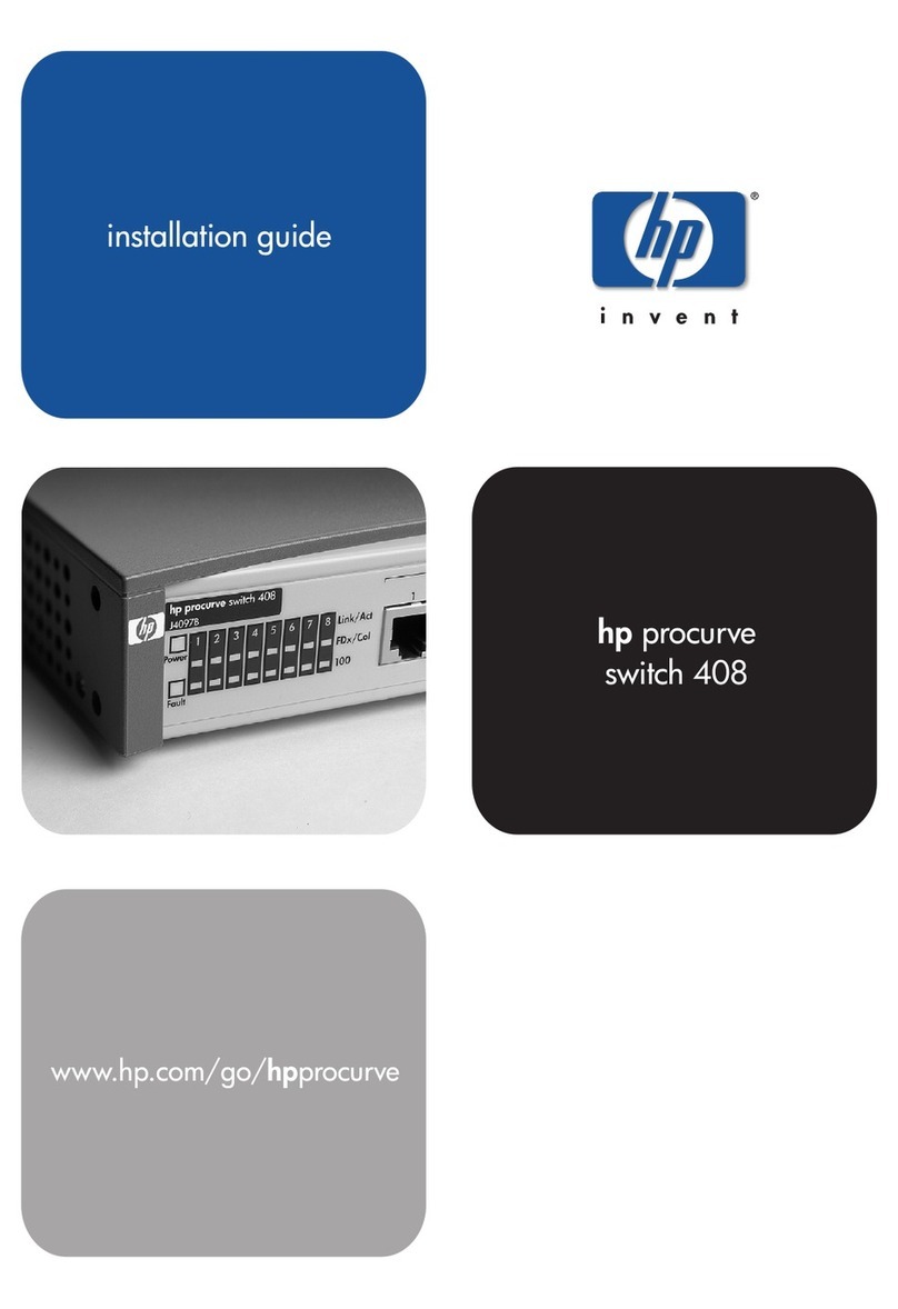 HP pocurve switch 408 User manual