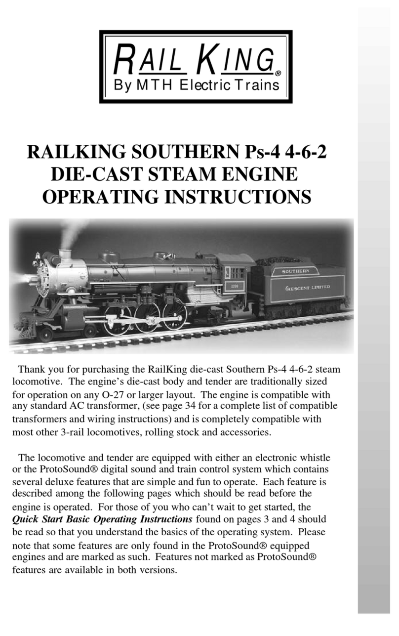 MTHTrains RAIL KING SOUTHERN Ps-4 4-6-2 DIE-CAST STEAM... operating instructions