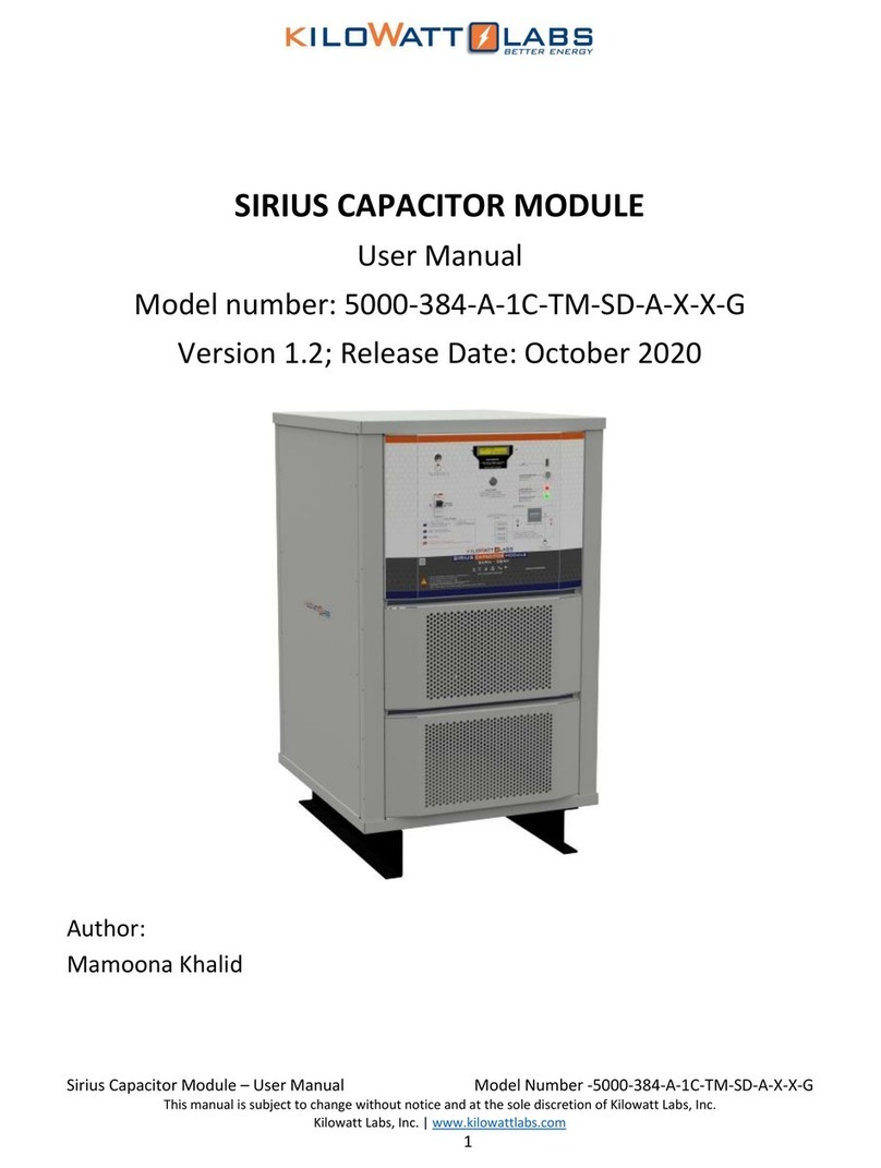 Kilowatt Labs SIRIUS 5000-384-A-1C-TM-SD-A-X-X-G User manual