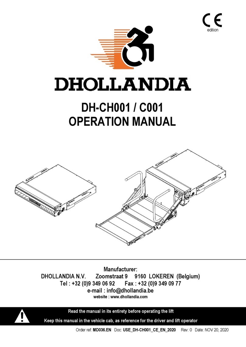Dhollandia DH-CH001 Operation manual Dhollandia DH-CH001 Operation manual