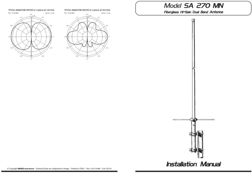 Sirio Antenne SA 270 MN installation manual
