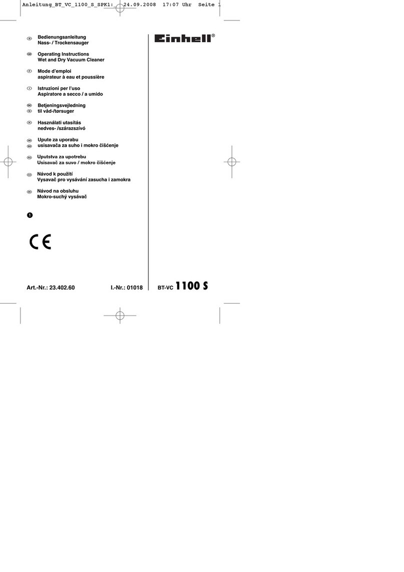 EINHELL BT-VC 1100 S User manual