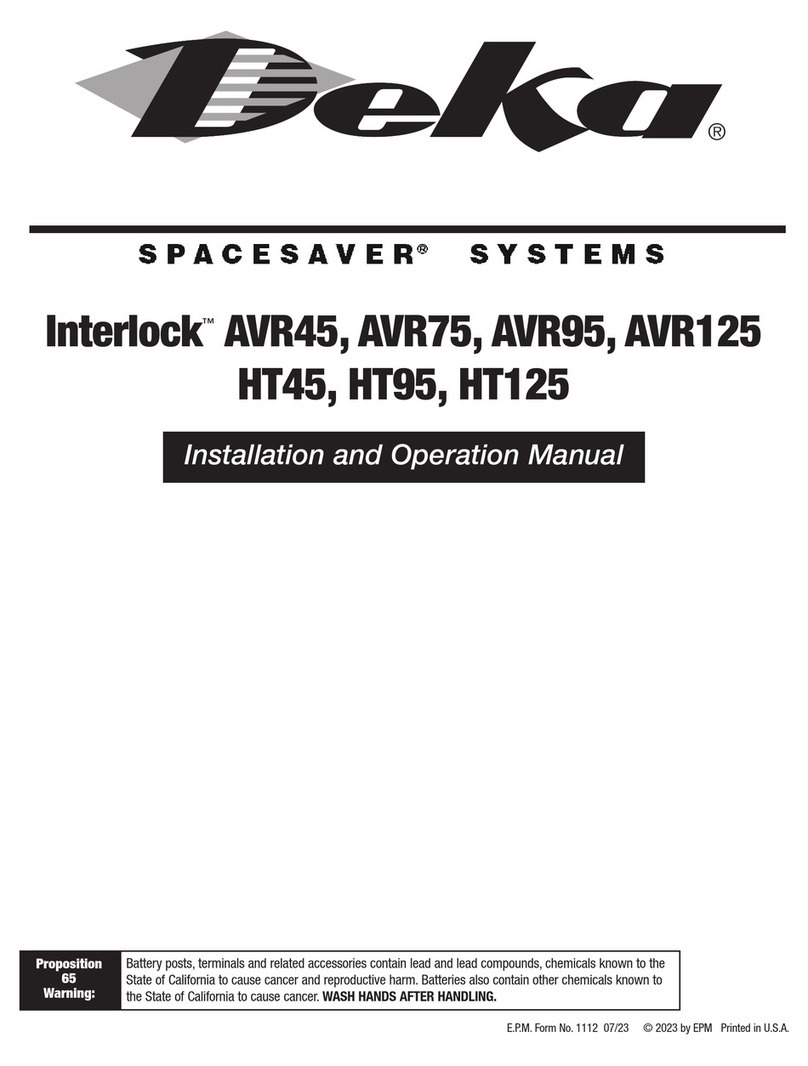 Deka SPACESAVER Interlock AVR45 Installation and operation manual