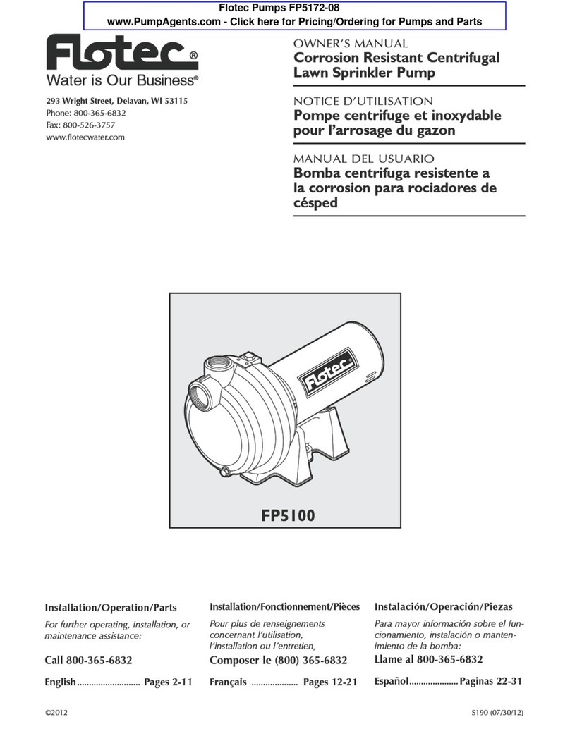 Flotec FP5172-08 User manual