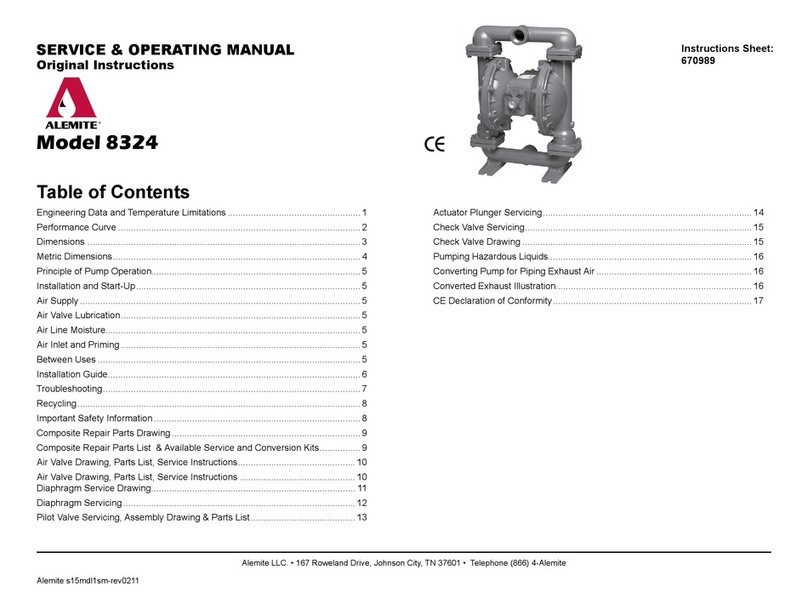 Alemite 8324 Parts list manual