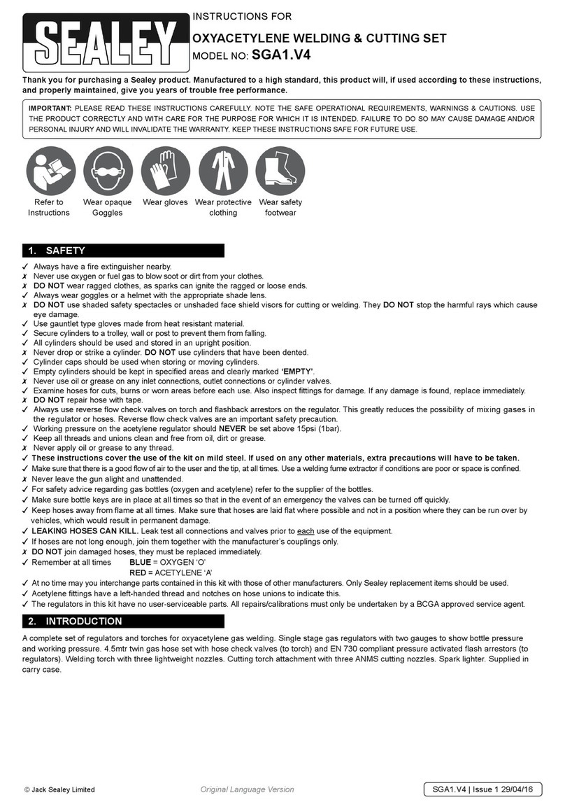 Sealey SGA1.V4 User manual