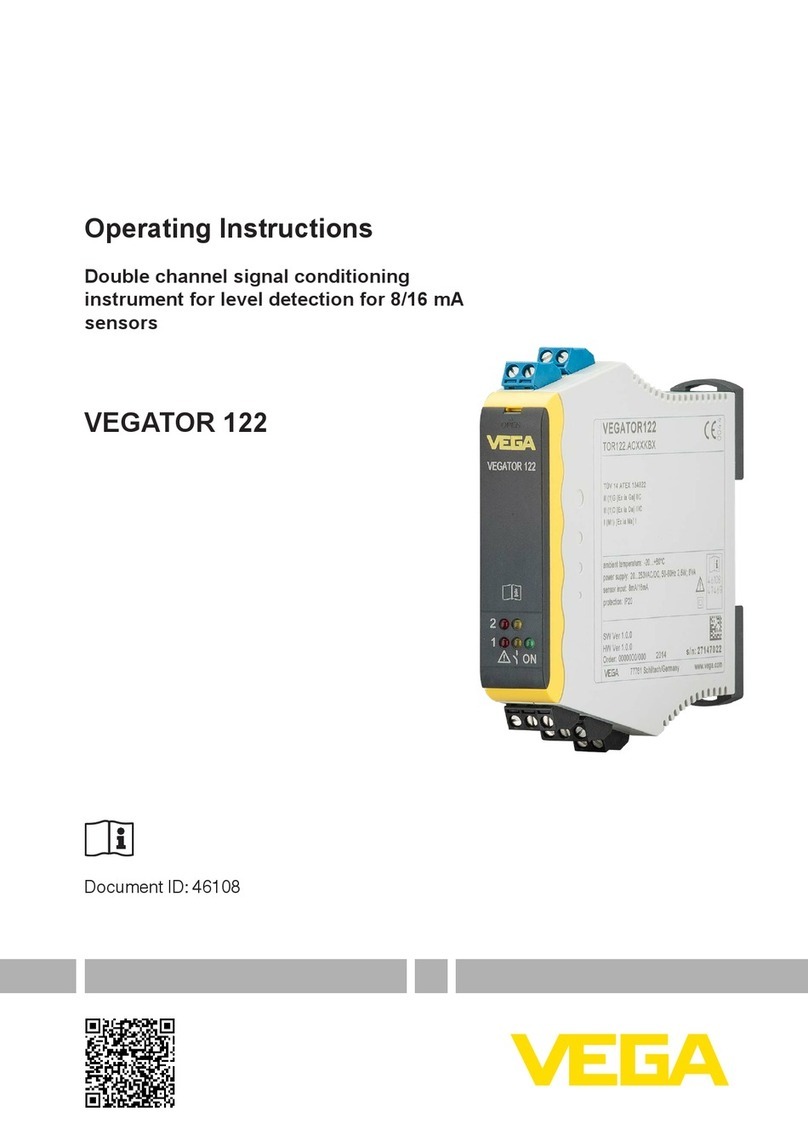 Vega VEGATOR 122 operating instructions
