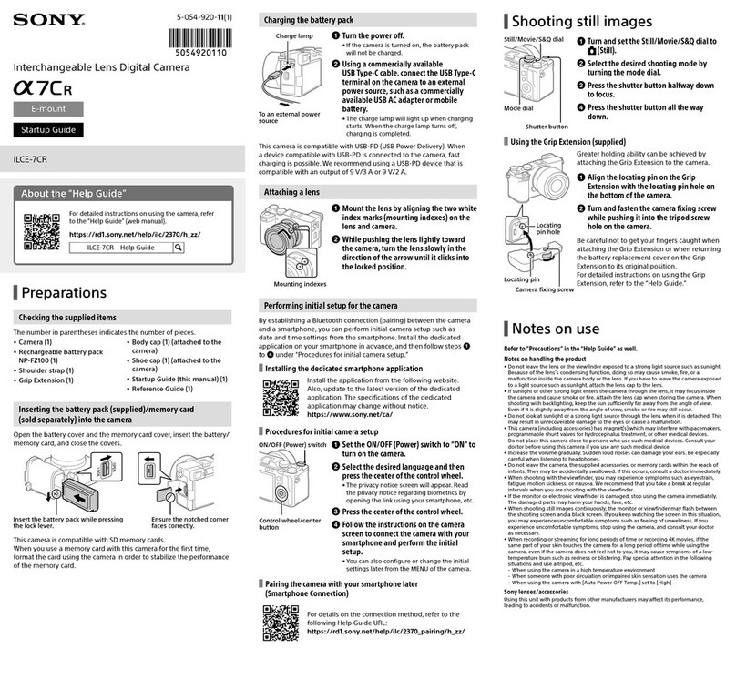 Sony Alpha 7CR ILCE-7CR User manual