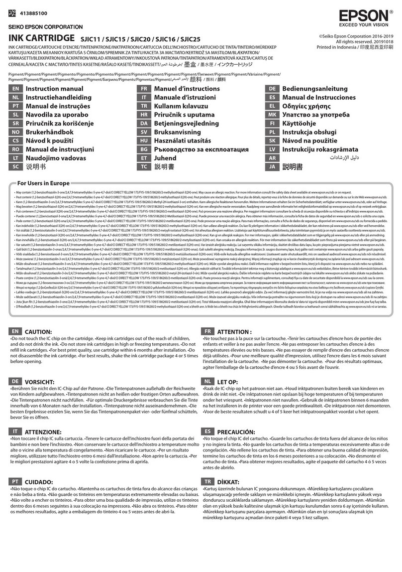Seiko Epson SJIC11 instruction manual
