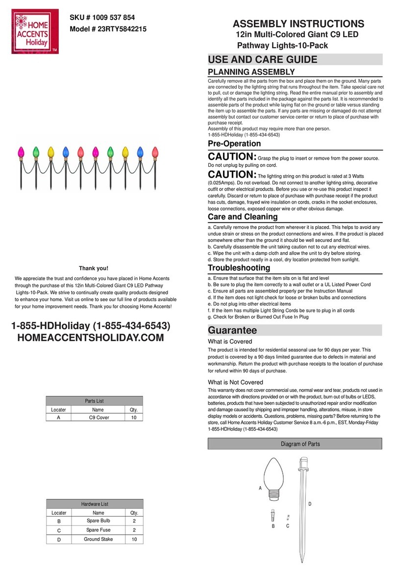 Home Accents Holiday 23RTY5842215 Assembly instructions Home Accents Holiday 23RTY5842215 Assembly instructions