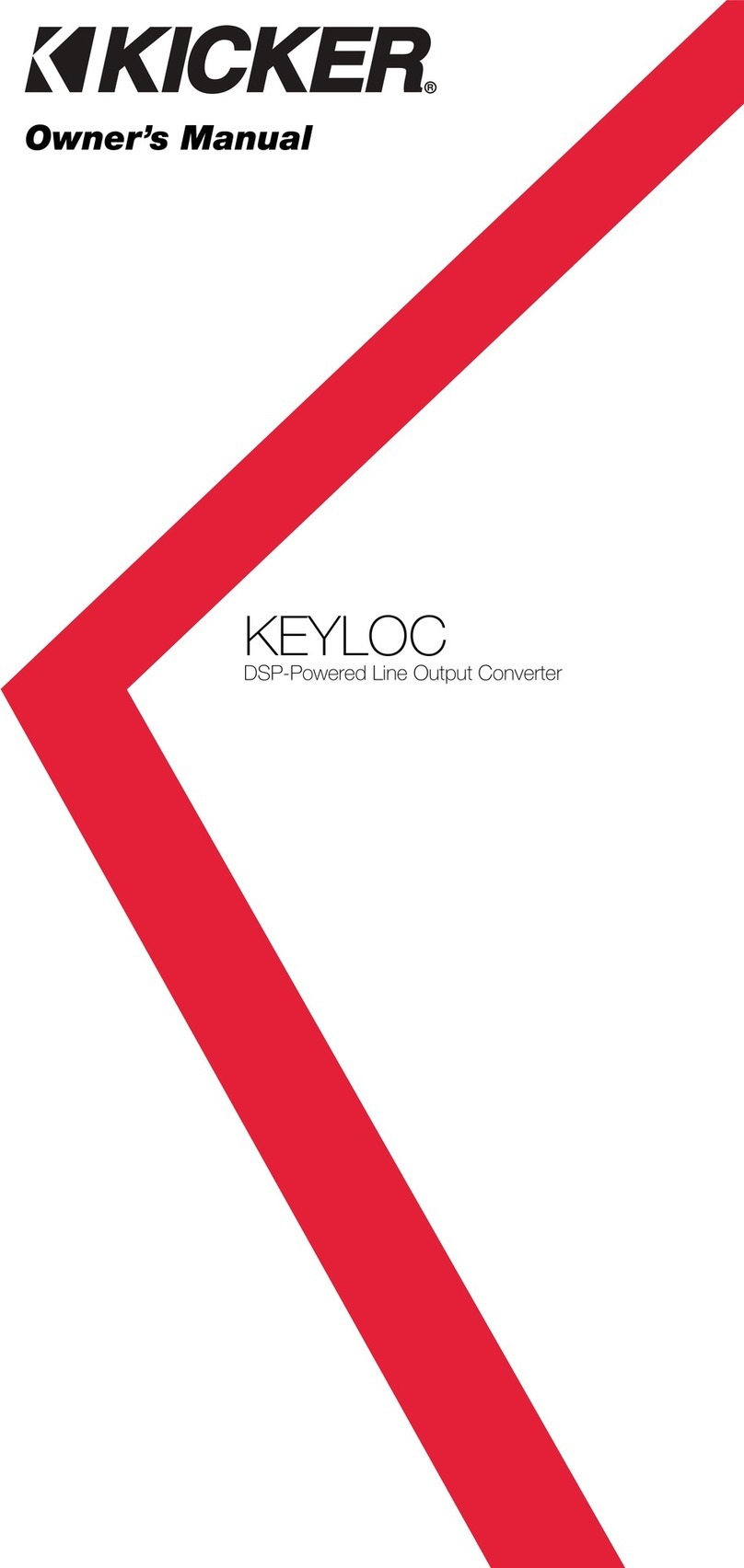 Kicker KEYLOC owner's manual