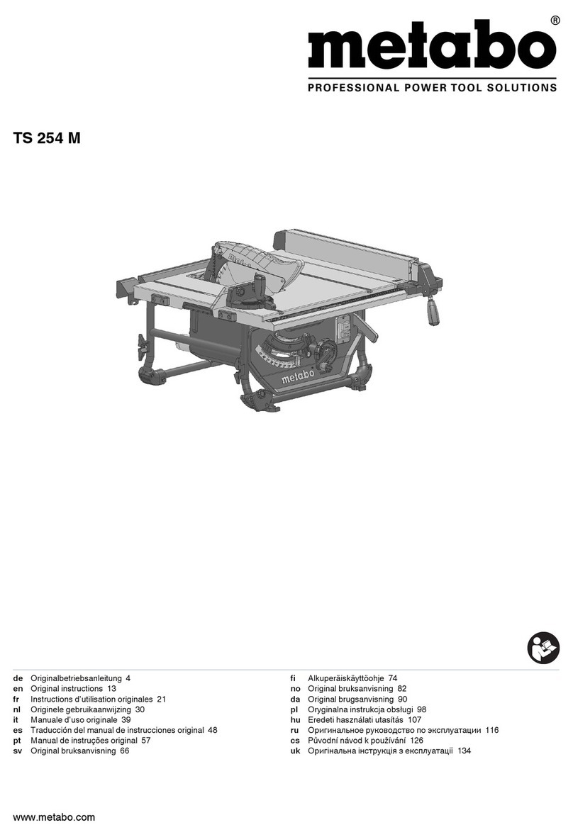 Metabo TS 254 M User manual