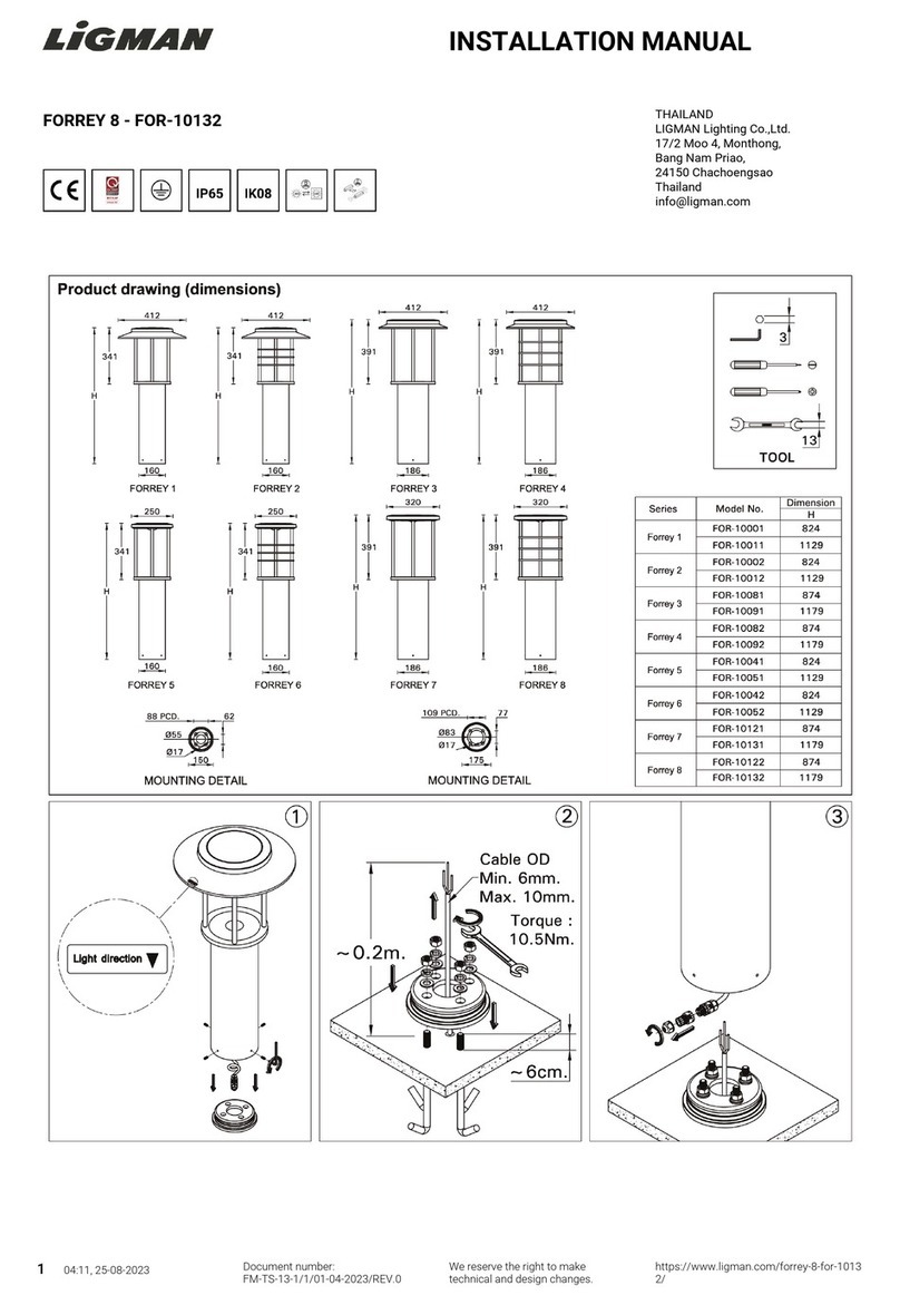 LIGMAN FOR-10132 installation manual