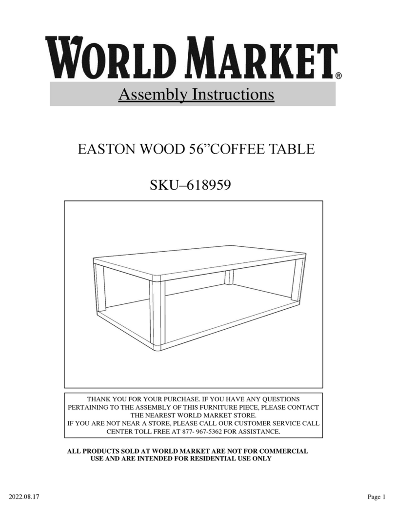 World Market EASTON SKU-618959 Assembly instructions