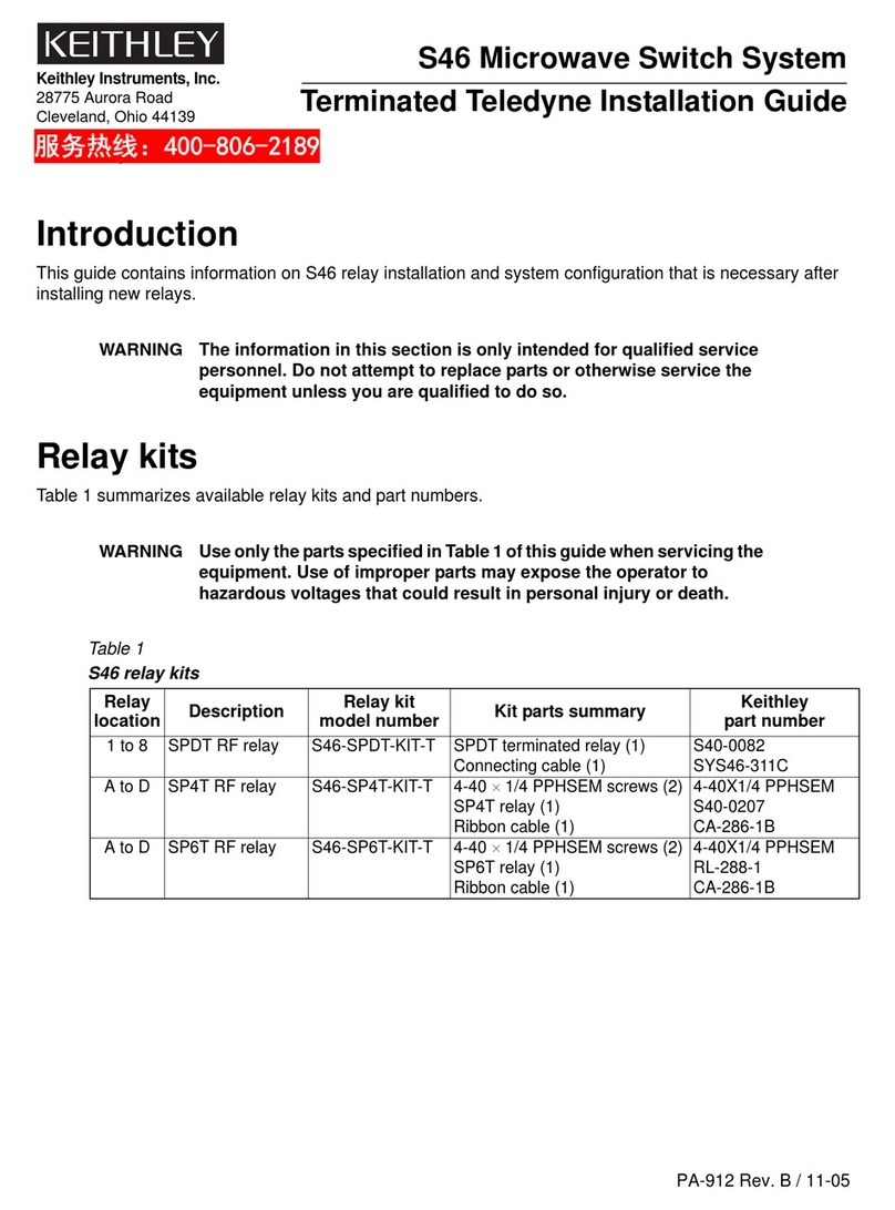 Keithley S46 User manual