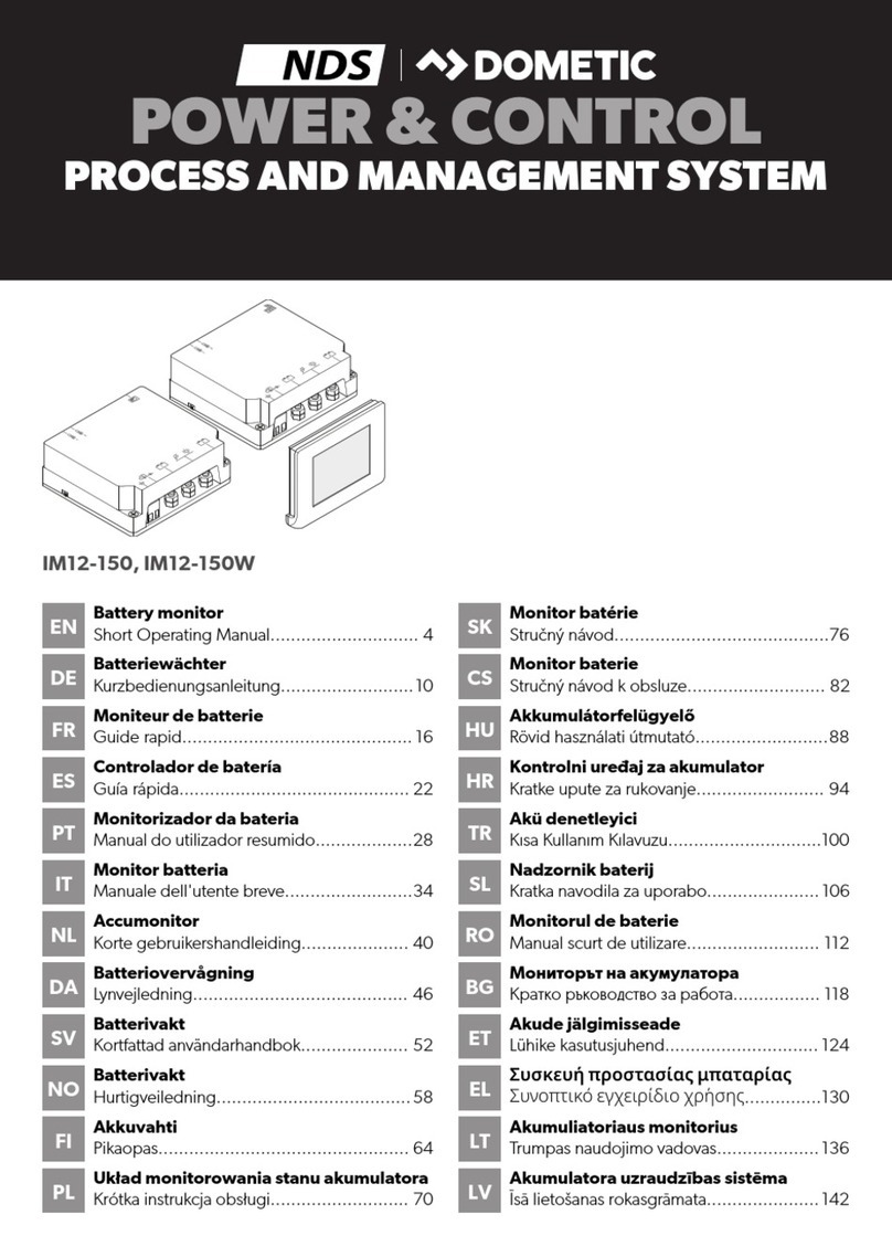 Dometic NDS IM12-150 Short Operating Manual Dometic NDS IM12-150 Short Operating Manual