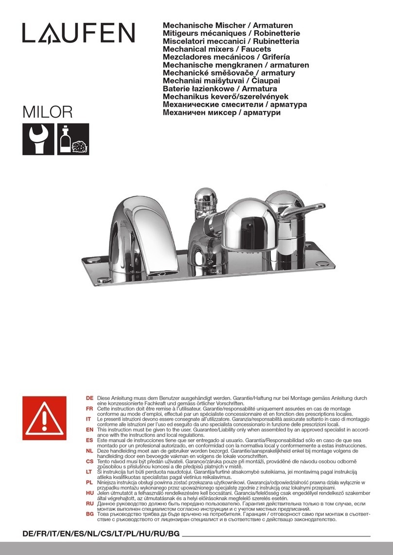 Laufen MILOR HF503483100060 manual