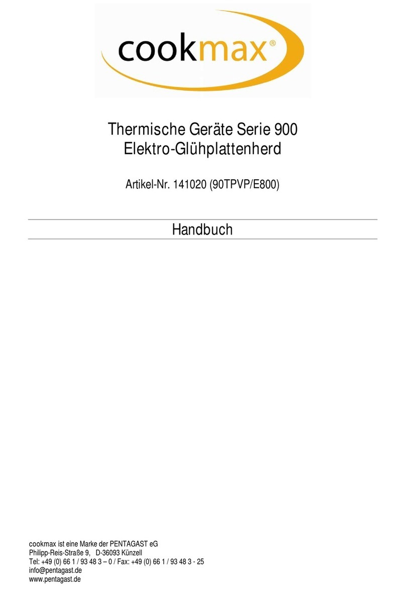 PENTAGAST Cookmax 900 Series manual