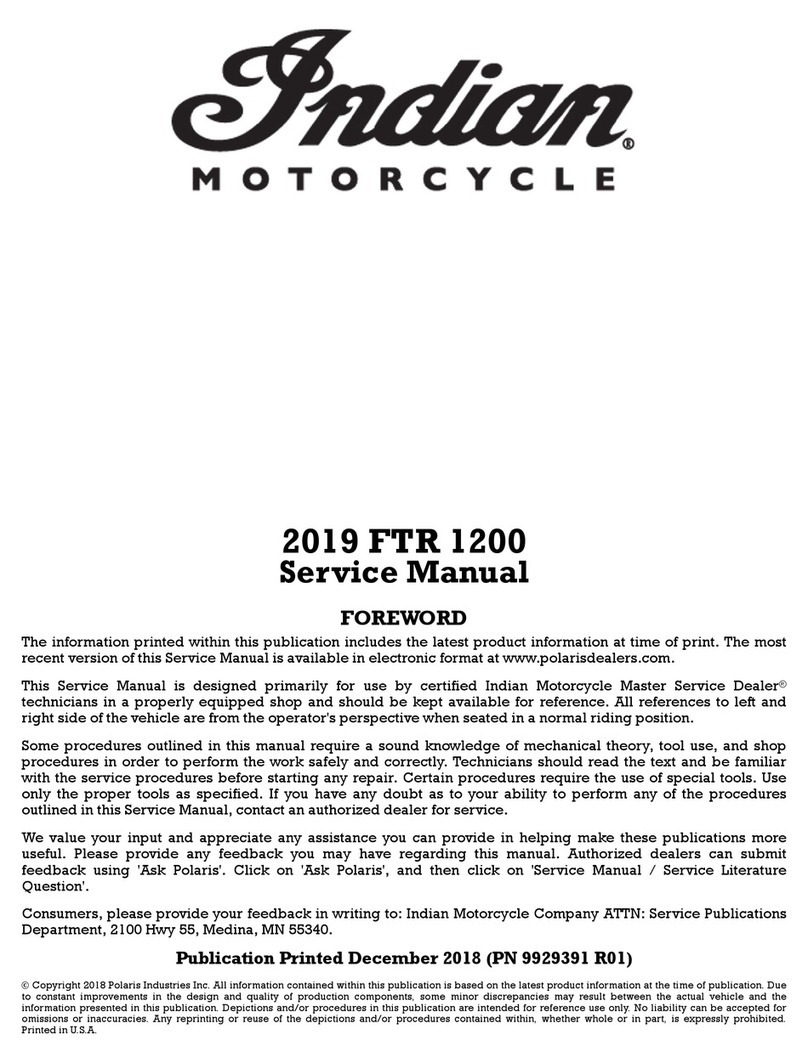 Indian Motorcycle FTR 1200 2019 User manual