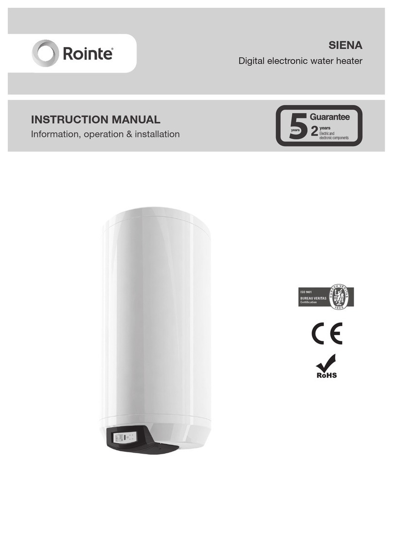 Rointe SIENA SWI100DHW4 instruction manual Rointe SIENA SWI100DHW4 instruction manual