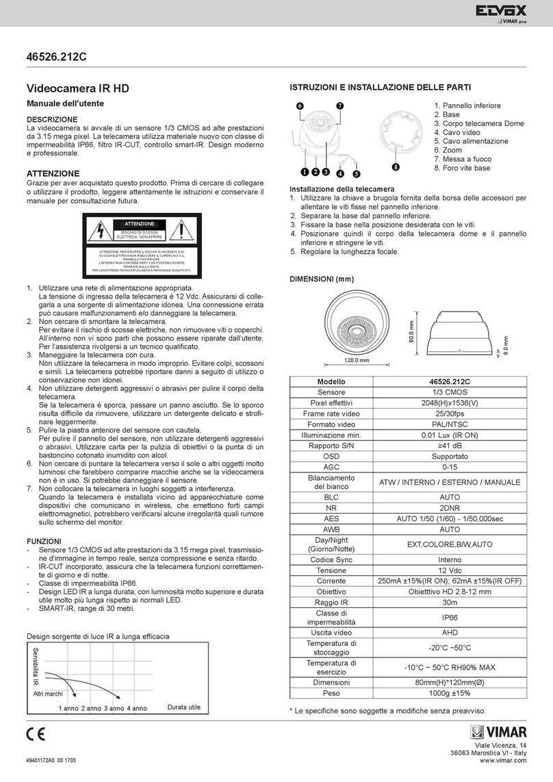 Vimar ELVOX 46526.212C user manual
