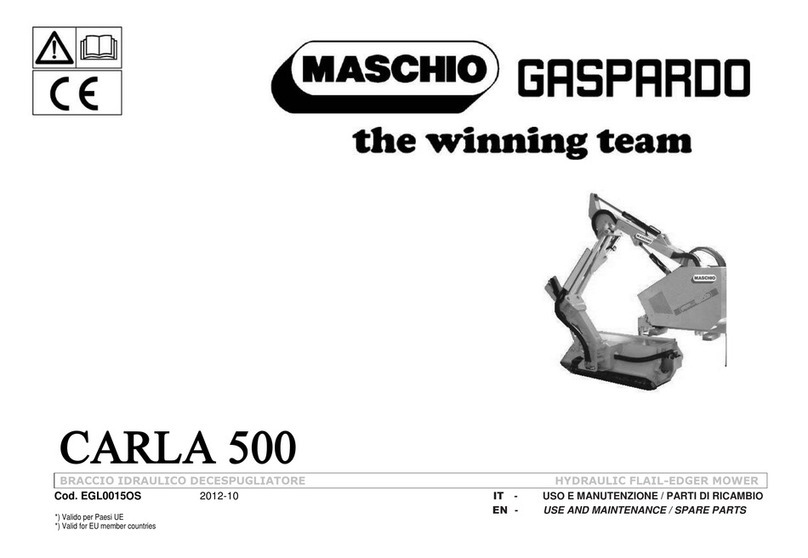 MASCHIO GASPARDO CARLA 500 Use and maintenance / spare parts