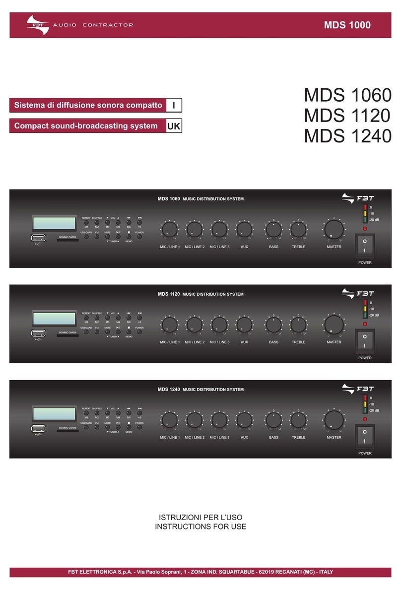 Fbt MDS 1000 User manual