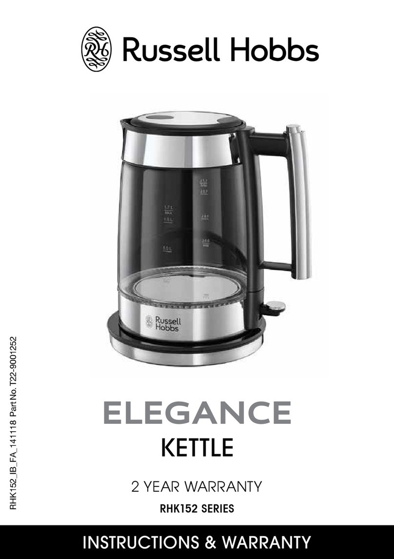 Russell Hobbs ELEGANCE RHK152 Series quick start guide