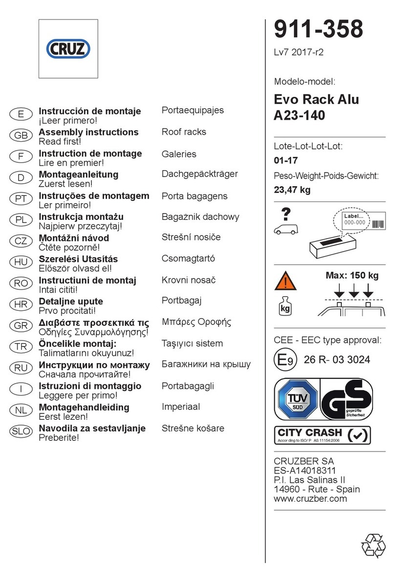 Cruz Evo Rack Alu A23-140 Assembly instructions