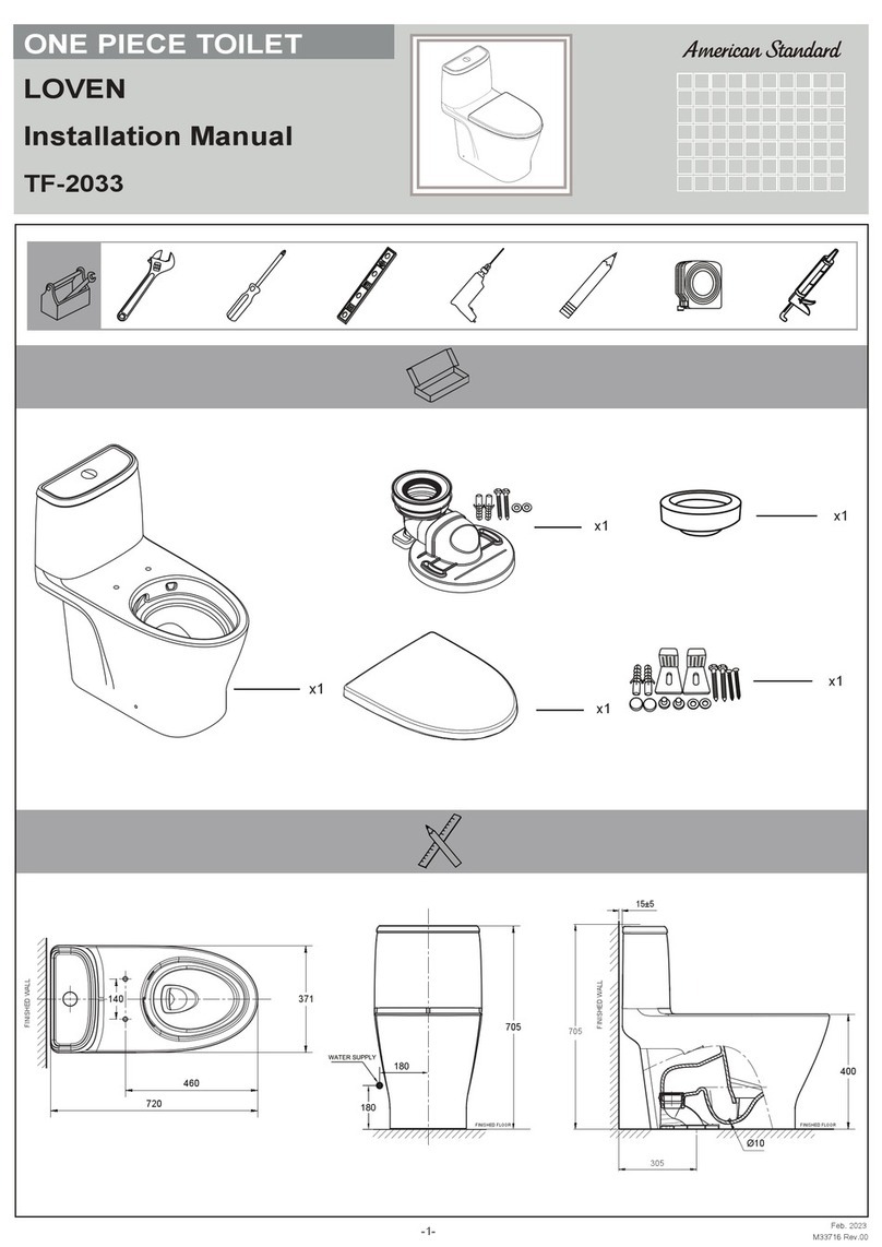 American Standard LOVEN TF-2033 installation manual