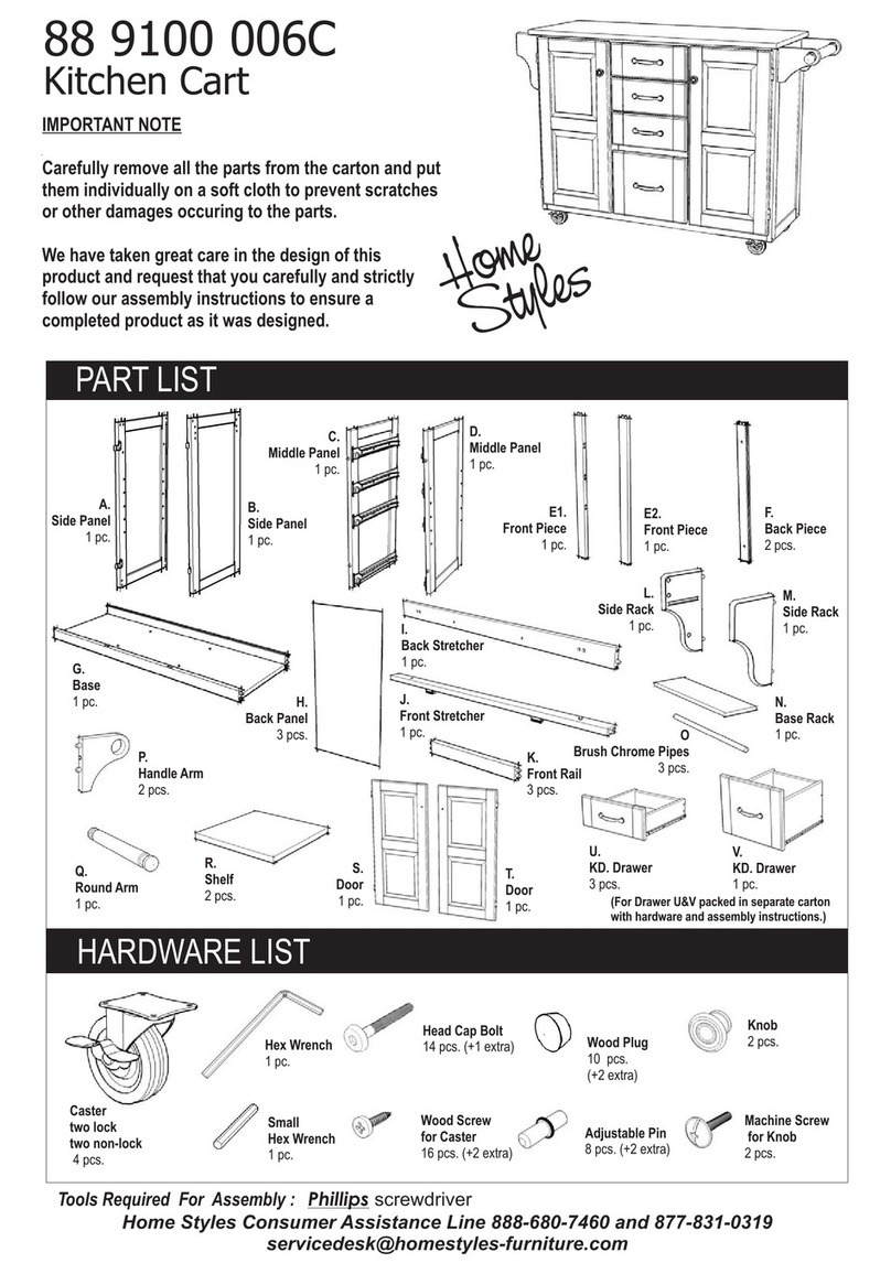 Home Styles 88 9100 006C quick start guide
