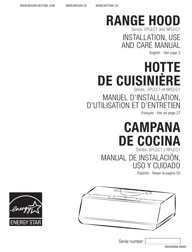 Broan EPLEC130SS Instruction and safety manual