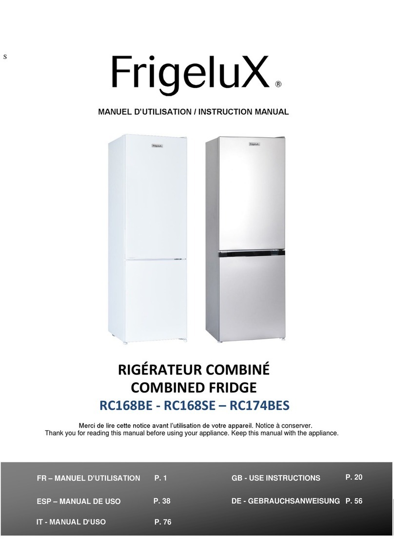 Frigelux RC168BE User manual