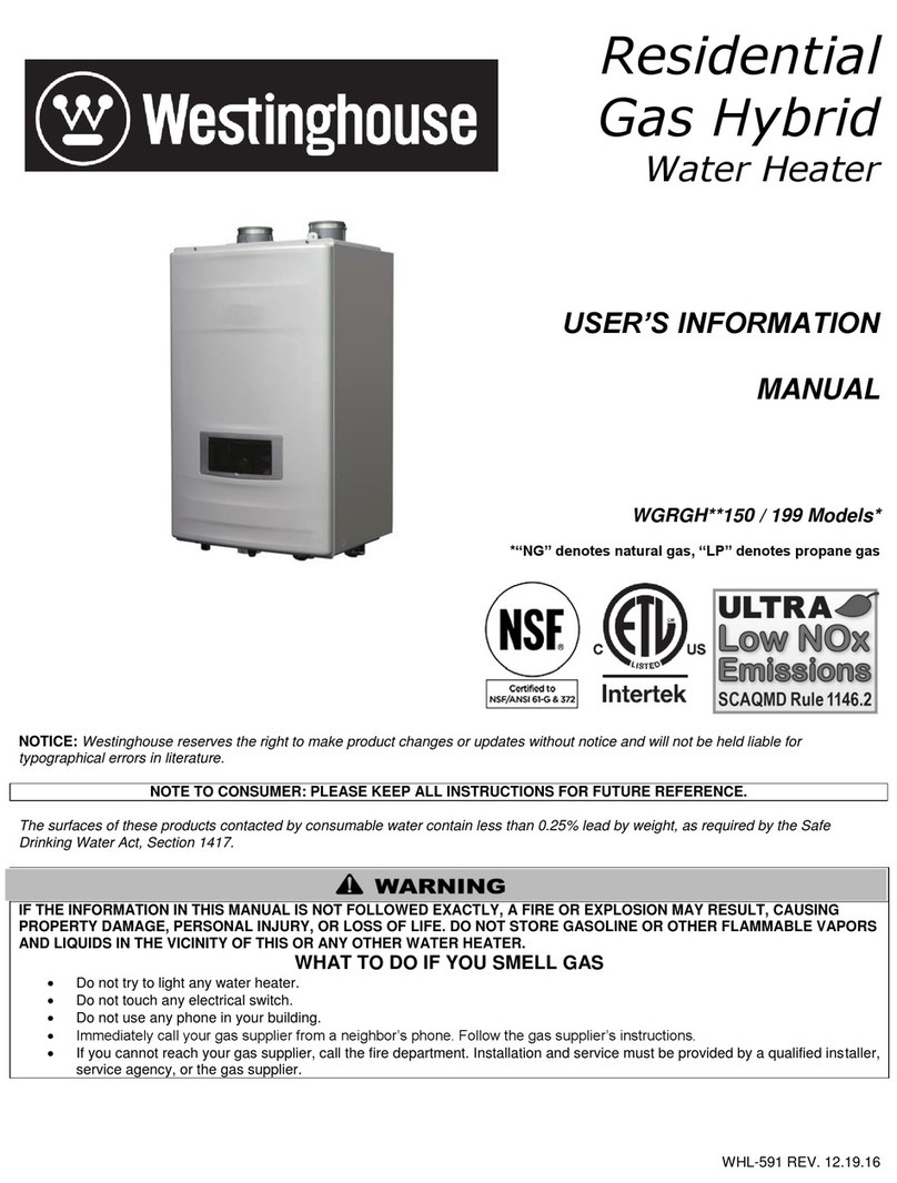 Westinghouse WGRGH 150 Series User's information manual