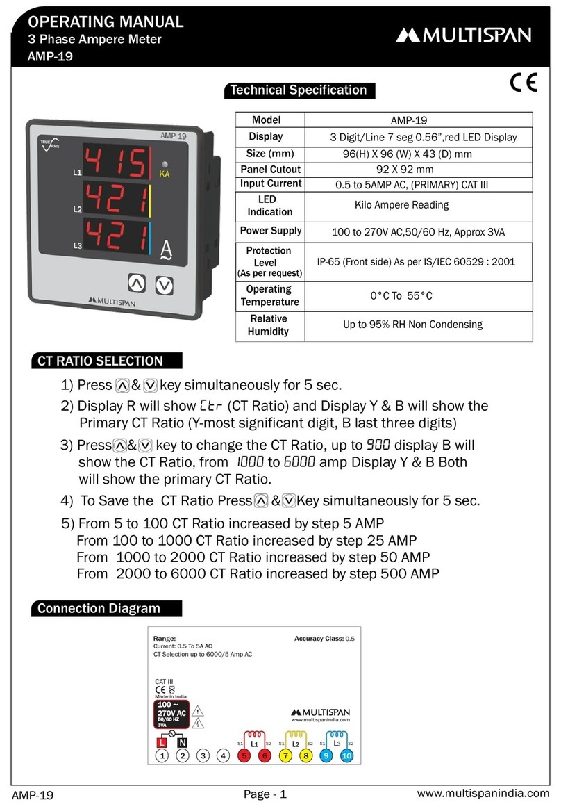 MULTISPAN AMP-19 operating manual