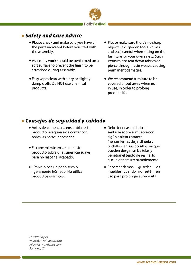 Patio Festival PF19105 User manual