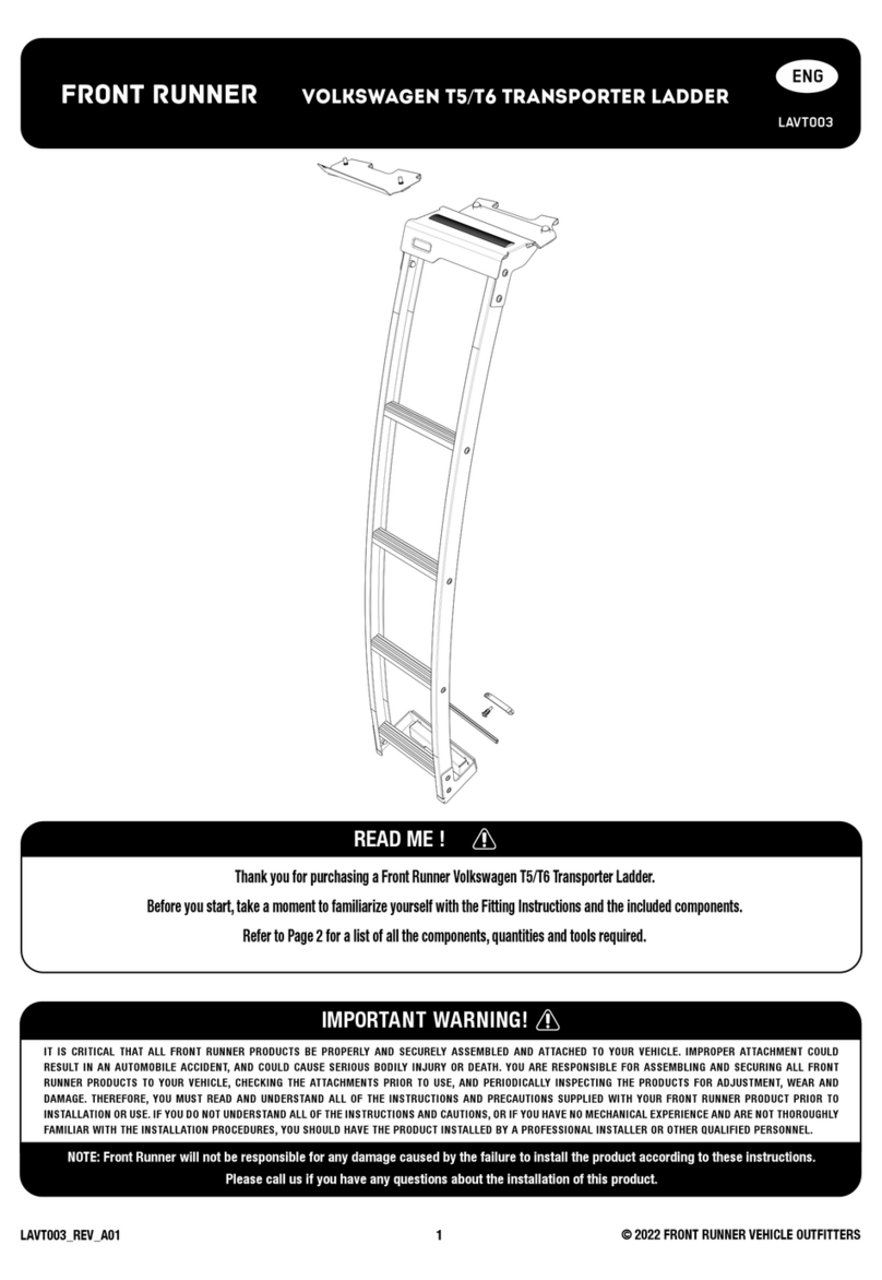 Front Runner LAVT003 User manual Front Runner LAVT003 User manual