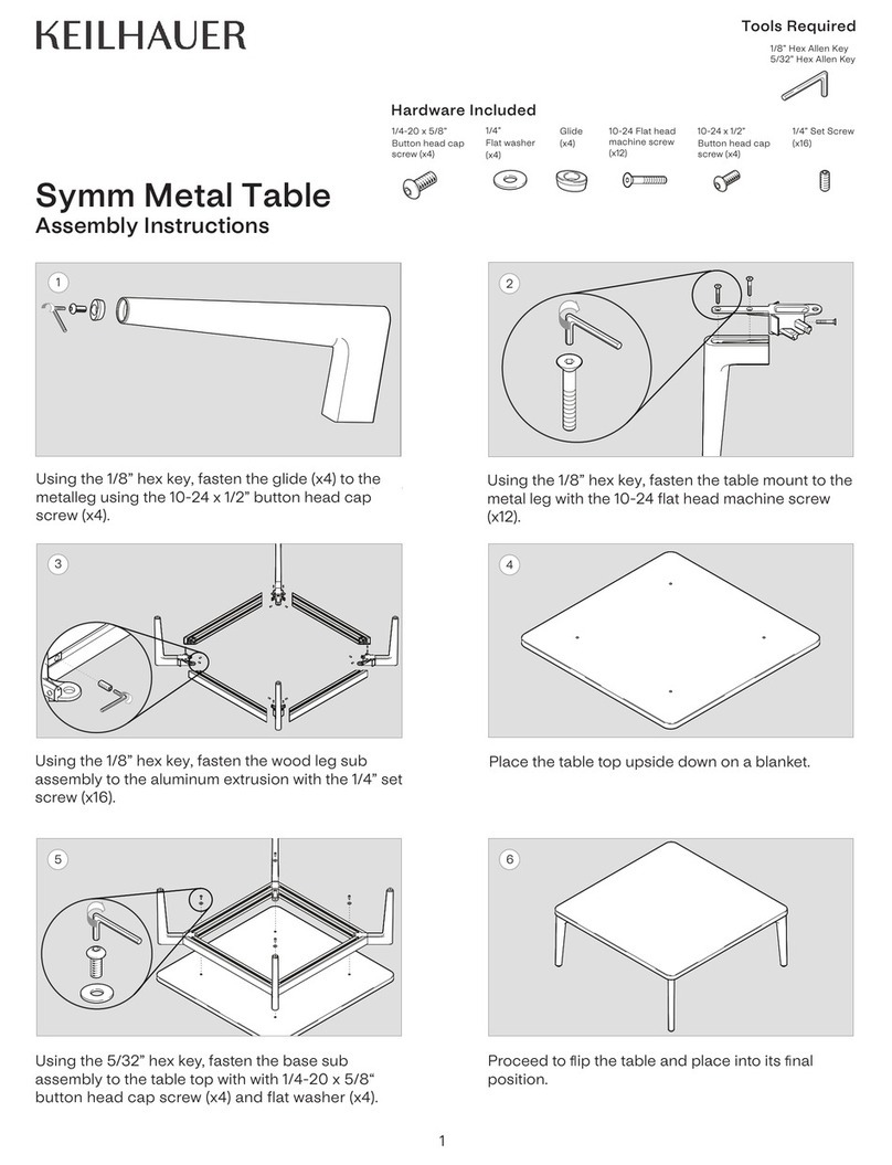 keilhauer Symm Metal Table User manual