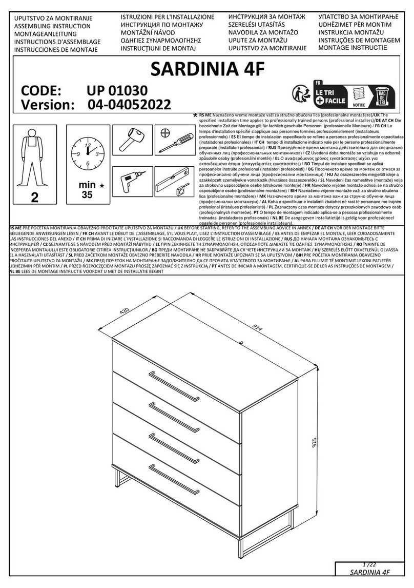 Dedeman SARDINIA 4F UP 01030 User manual