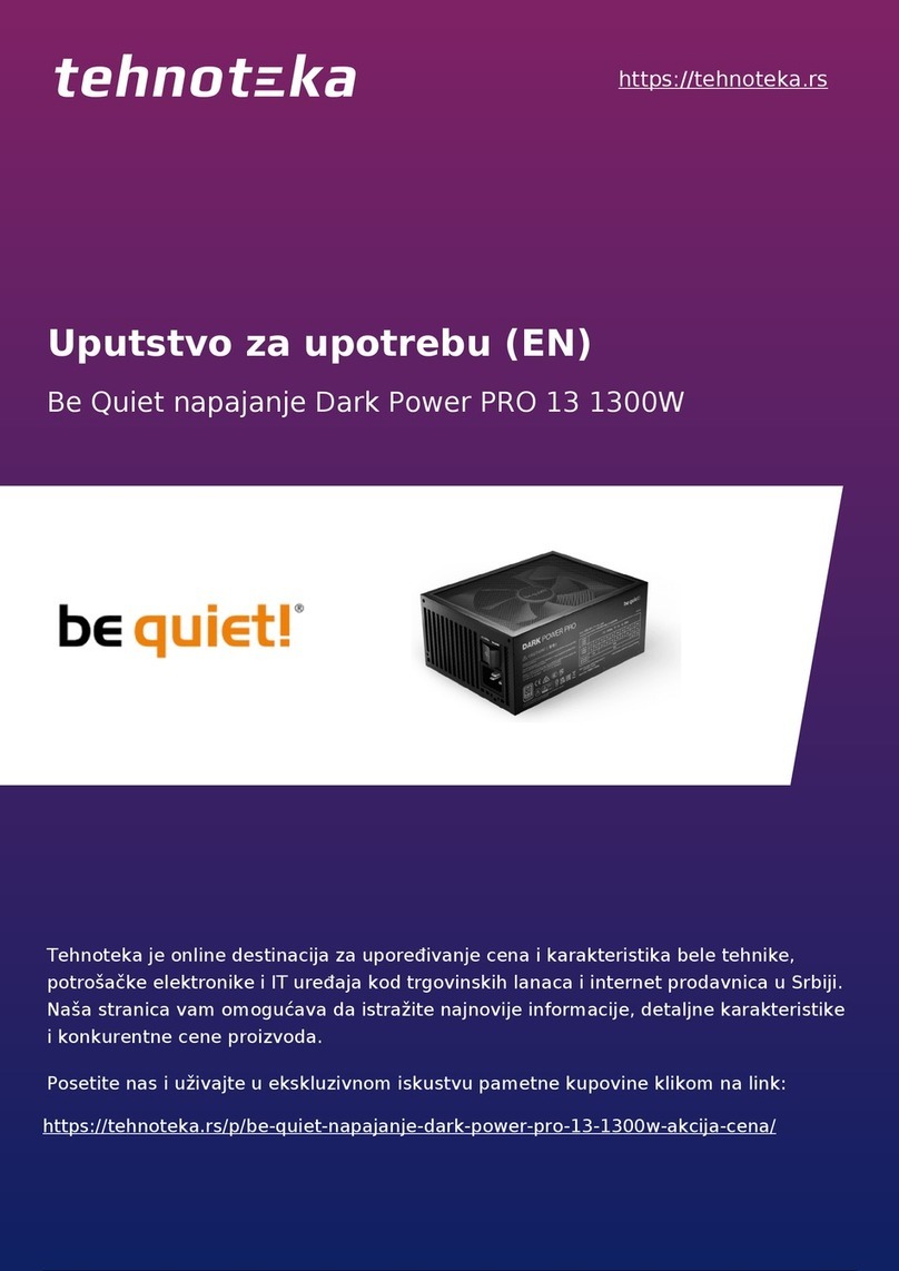 BE QUIET! DARK POWER PRO 13 1300W user manual