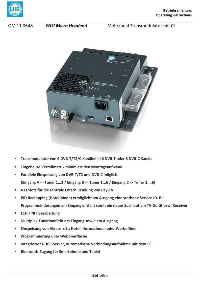 Wisi OM 11 0648 User manual